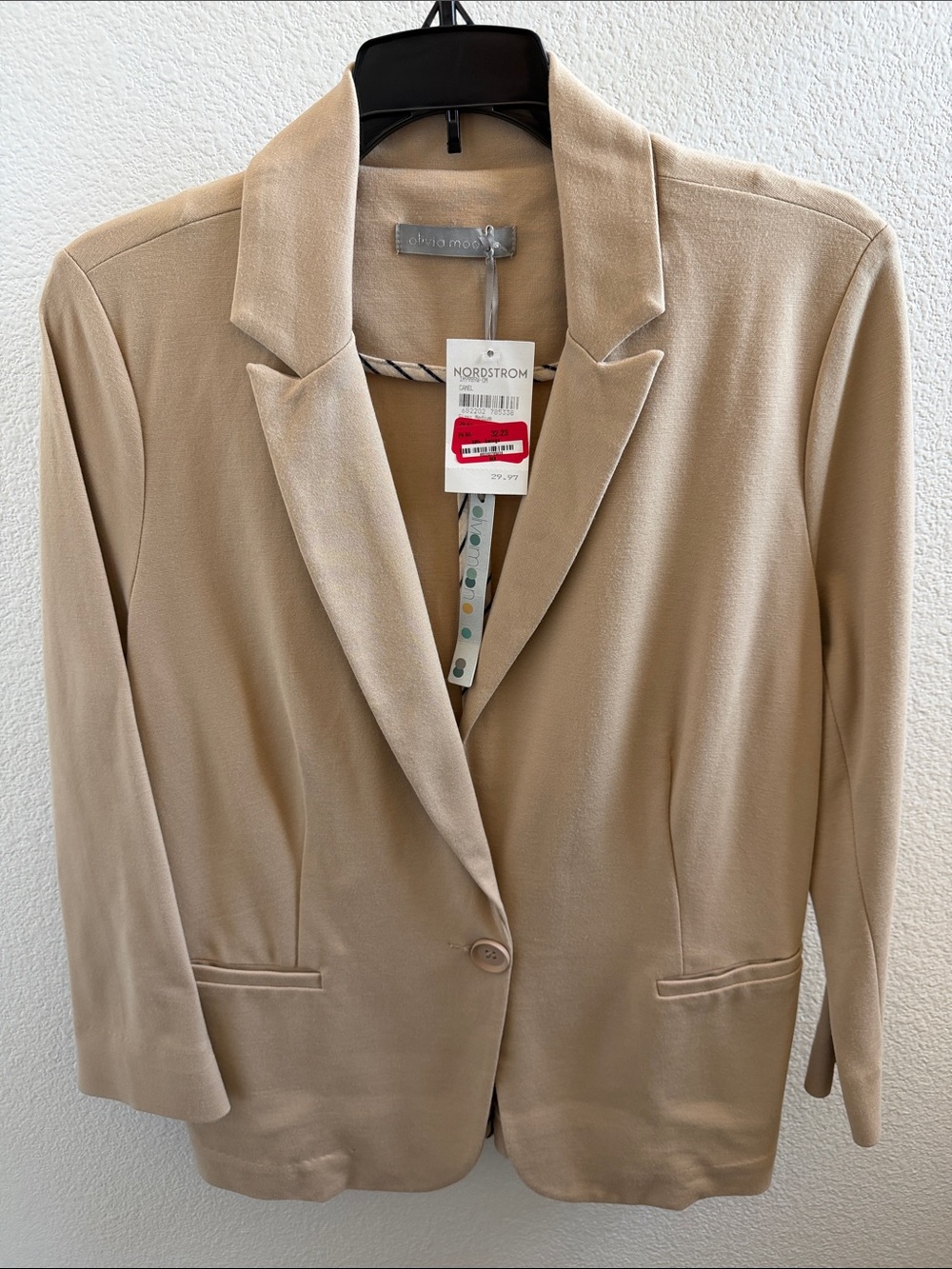 NWT Lightweight Tan Stretch Blazer.